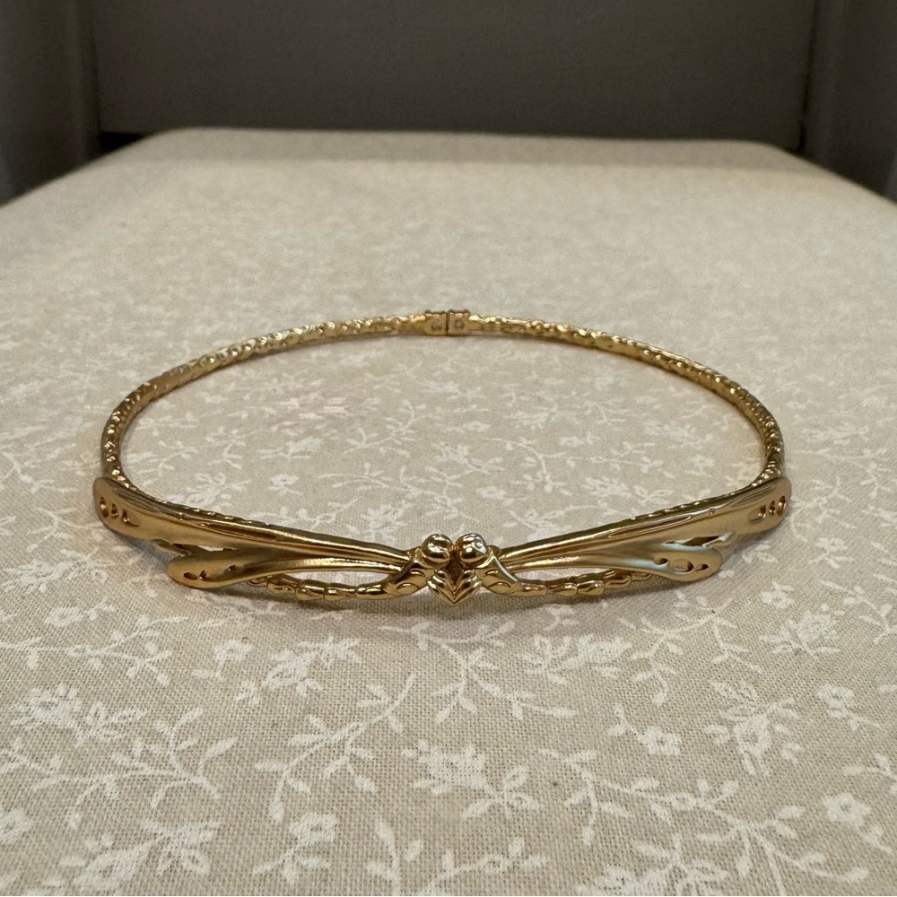 14k Gold Sterling Silver Adjustable Dragonfly Arm Band / Cuff / Bracelet